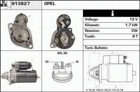 EDR 913827 - Motorino d'avviamento autozon.pro