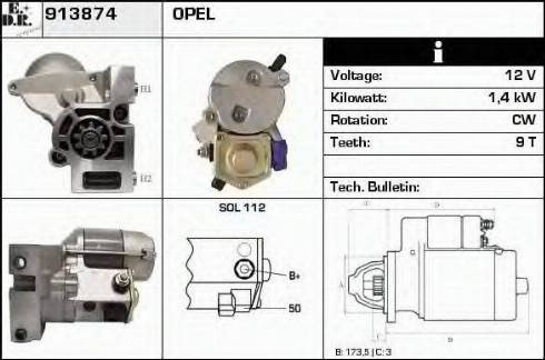 EDR 913874 - Motorino d'avviamento autozon.pro