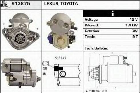 EDR 913875 - Motorino d'avviamento autozon.pro