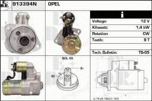 EDR 913394N - Motorino d'avviamento autozon.pro