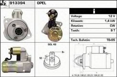 EDR 913394 - Motorino d'avviamento autozon.pro