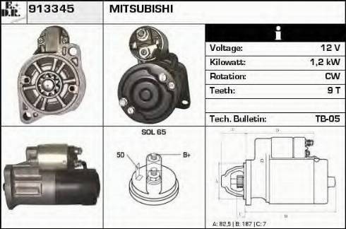 EDR 913345 - Motorino d'avviamento autozon.pro