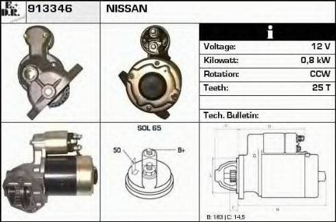 EDR 913346 - Motorino d'avviamento autozon.pro