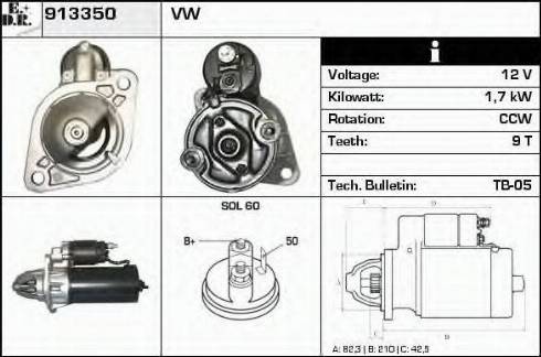 EDR 913350 - Motorino d'avviamento autozon.pro