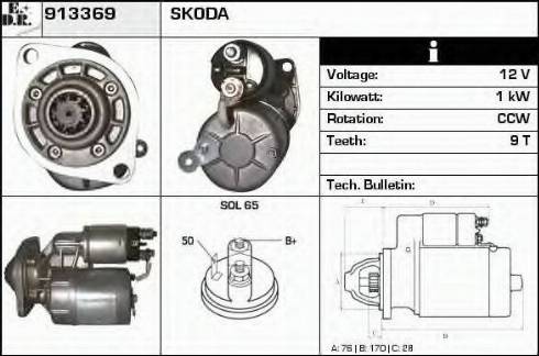 EDR 913369 - Motorino d'avviamento autozon.pro