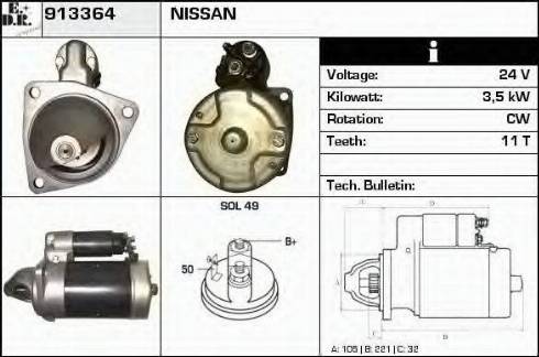 EDR 913364 - Motorino d'avviamento autozon.pro