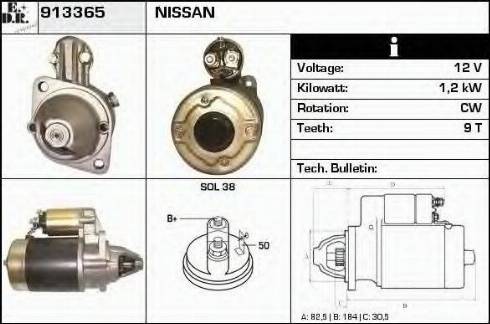 EDR 913365 - Motorino d'avviamento autozon.pro