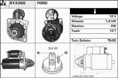 EDR 913360 - Motorino d'avviamento autozon.pro