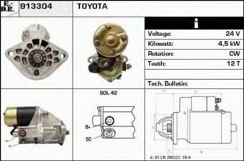 EDR 913304 - Motorino d'avviamento autozon.pro