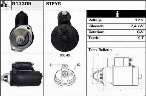 EDR 913305 - Motorino d'avviamento autozon.pro