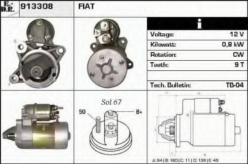 EDR 913308 - Motorino d'avviamento autozon.pro