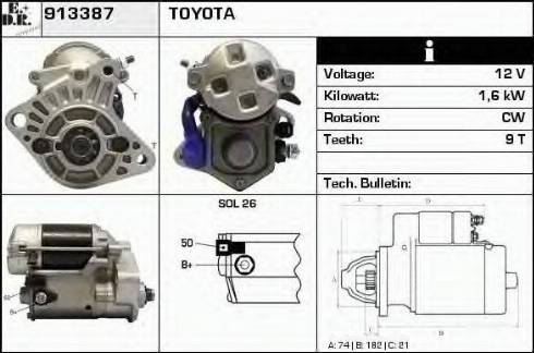 EDR 913387 - Motorino d'avviamento autozon.pro