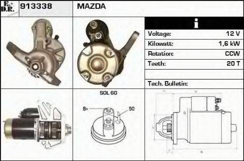 EDR 913338 - Motorino d'avviamento autozon.pro