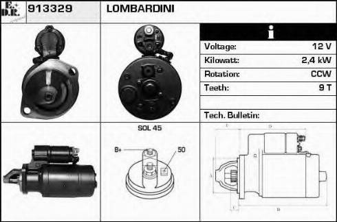 EDR 913329 - Motorino d'avviamento autozon.pro