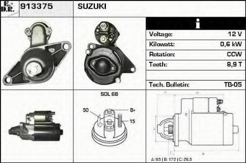 EDR 913375 - Motorino d'avviamento autozon.pro