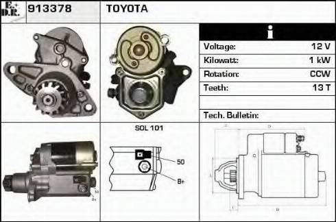 EDR 913378 - Motorino d'avviamento autozon.pro