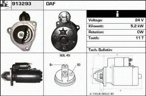 EDR 913293 - Motorino d'avviamento autozon.pro