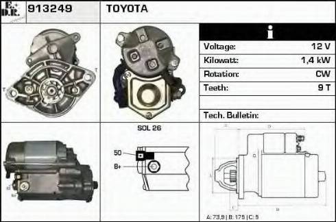 EDR 913249 - Motorino d'avviamento autozon.pro