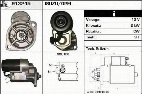 EDR 913245 - Motorino d'avviamento autozon.pro