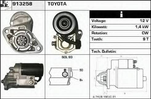 EDR 913258 - Motorino d'avviamento autozon.pro