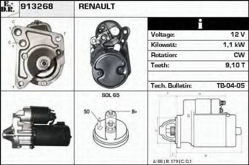 EDR 913268 - Motorino d'avviamento autozon.pro