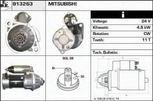 EDR 913263 - Motorino d'avviamento autozon.pro