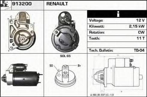 EDR 913200 - Motorino d'avviamento autozon.pro