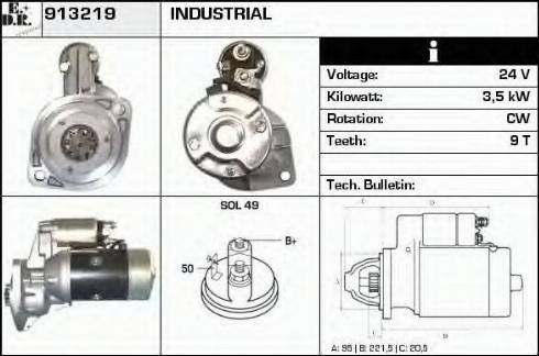 EDR 913219 - Motorino d'avviamento autozon.pro