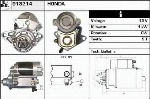 EDR 913214 - Motorino d'avviamento autozon.pro