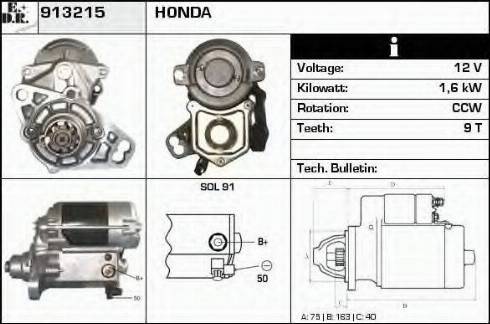 EDR 913215 - Motorino d'avviamento autozon.pro