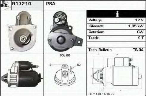 EDR 913210 - Motorino d'avviamento autozon.pro