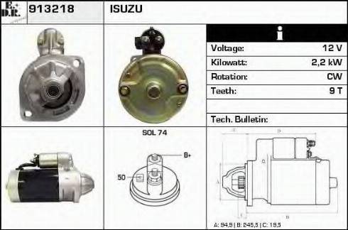 EDR 913218 - Motorino d'avviamento autozon.pro