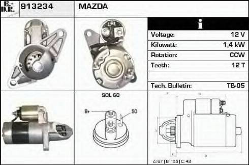 EDR 913234 - Motorino d'avviamento autozon.pro