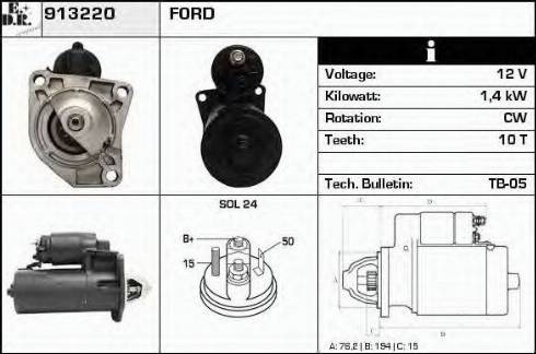 EDR 913220 - Motorino d'avviamento autozon.pro