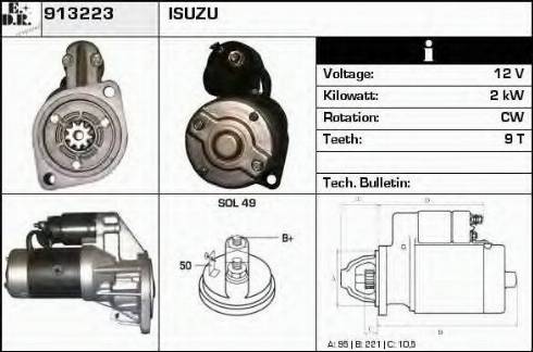 EDR 913223 - Motorino d'avviamento autozon.pro