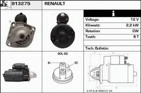 EDR 913275 - Motorino d'avviamento autozon.pro