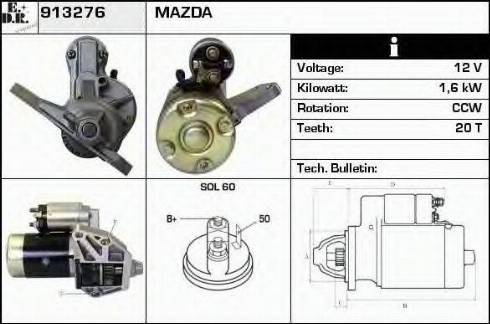 EDR 913276 - Motorino d'avviamento autozon.pro