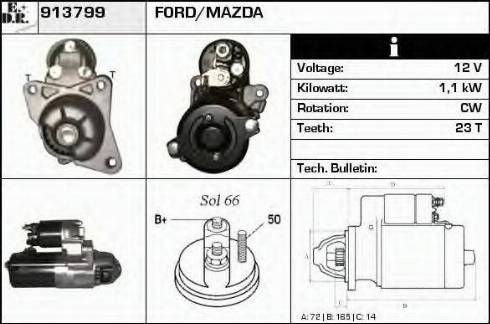 EDR 913799 - Motorino d'avviamento autozon.pro