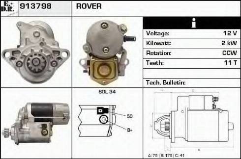 EDR 913798 - Motorino d'avviamento autozon.pro