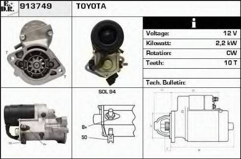 EDR 913749 - Motorino d'avviamento autozon.pro