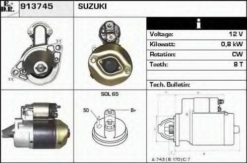 EDR 913745 - Motorino d'avviamento autozon.pro