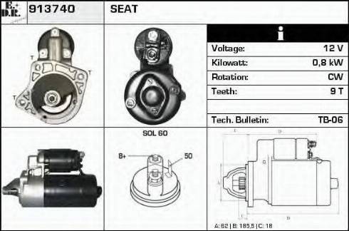 EDR 913740 - Motorino d'avviamento autozon.pro