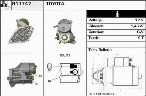 EDR 913747 - Motorino d'avviamento autozon.pro