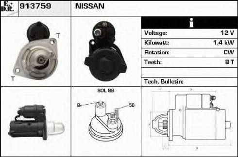 EDR 913759 - Motorino d'avviamento autozon.pro