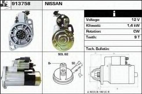 EDR 913758 - Motorino d'avviamento autozon.pro