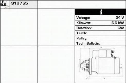 EDR 913765 - Motorino d'avviamento autozon.pro