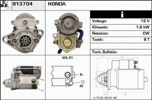 EDR 913704 - Motorino d'avviamento autozon.pro