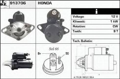 EDR 913706 - Motorino d'avviamento autozon.pro