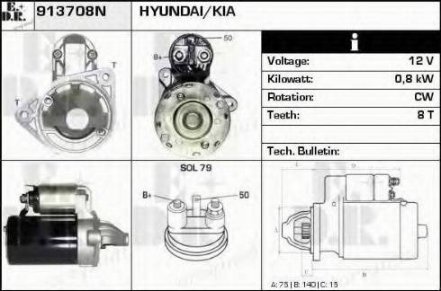 EDR 913708N - Motorino d'avviamento autozon.pro