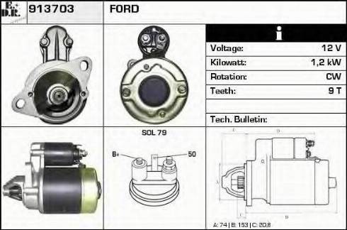 EDR 913703 - Motorino d'avviamento autozon.pro